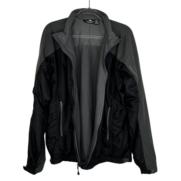Outdoor Research Marvel Jacket Black & Gray Size Large Fleece Lined Windbreaker - Picture 3 of 11